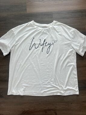 White 'Wifey' Graphic Tee